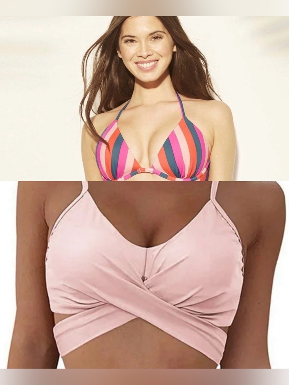 NWT/NWOT SWIM MASHUP: Shade & Shore 32B Bikini Top & S Wrap Bikini Top